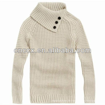 PK17ST211 Turndown Kragen Casual Style Baumwolle Pullover für Männer